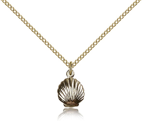 Baby Sized Shell Pendant - 14KT Gold Filled