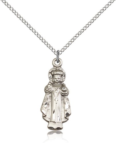 Infant of Prague Medal - Sterling Silver