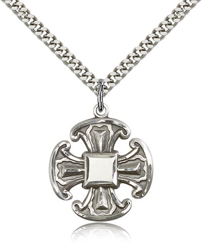 Canterbury Cross Pendant - Sterling Silver