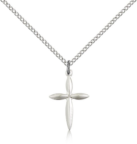 Women's Elegant Cross Necklace - Sterling Silver