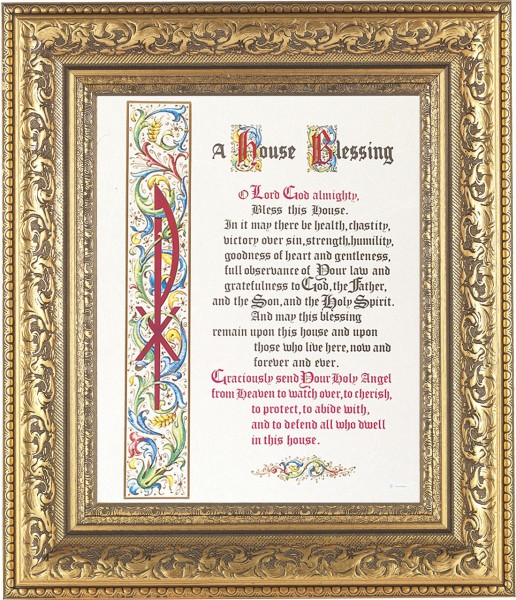 A House Blessing Prayer 8x10 Framed Print Under Glass - #115 Frame