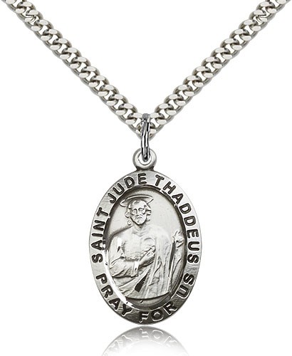 Men's St. Jude Medal - Sterling Silver