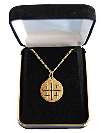 Jerusalem Cross Pendant - Gold Tone
