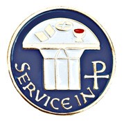 Service in Christ Lapel Pin - Blue | Gold