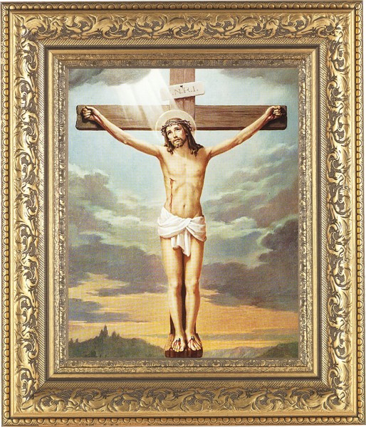 Christ's Crucifixion 8x10 Framed Print Under Glass - #115 Frame