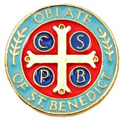 Oblate of St. Benedict Lapel Pin - Gold Tone