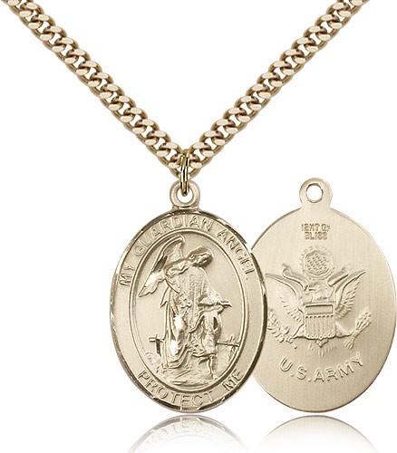 Guardian Angel Army Medal - 14KT Gold Filled