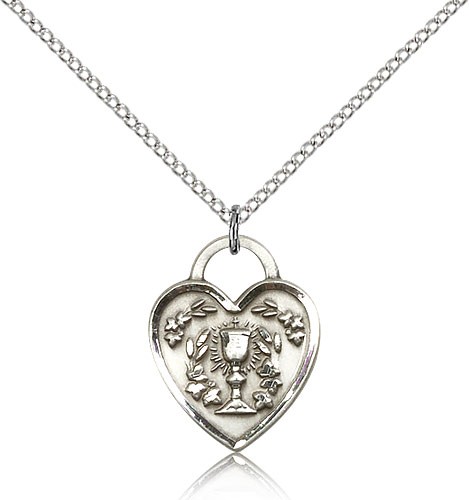 Communion Heart Pendant - Sterling Silver