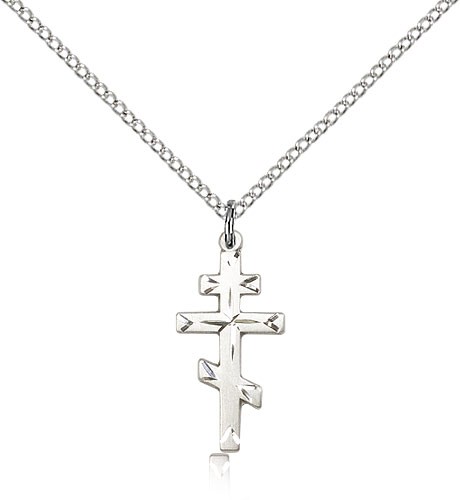 Faceted Saint Andrew's Cross - Sterling Silver