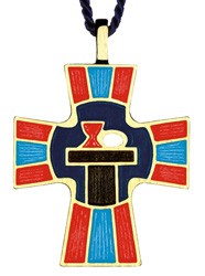 Eucharistic Minister Cross Pendant - Multi-Color