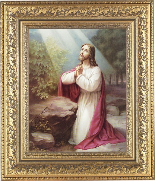 Jesus at the Mount of Olives 8x10 Framed Print Under Glass - #115 Frame