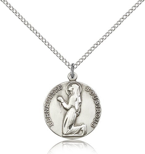 St. Bernadette Medal - Sterling Silver