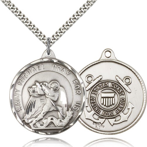 St. Michael Coast Guard Medal - Sterling Silver
