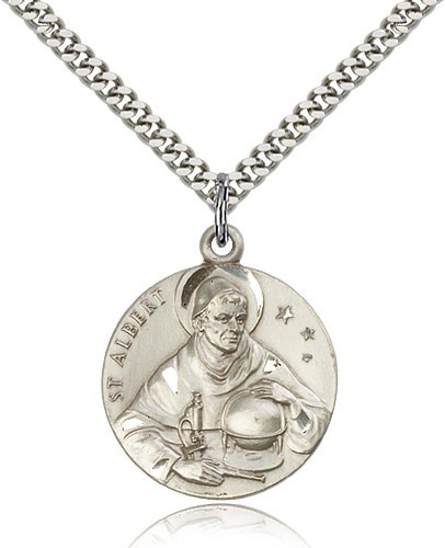 St. Albert The Great Medal - Sterling Silver