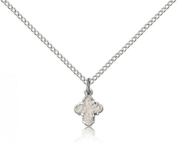 Four Way Medal for Infant - Sterling Silver