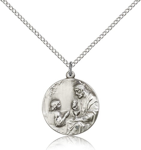 Girl's First Communion Medal - Sterling Silver