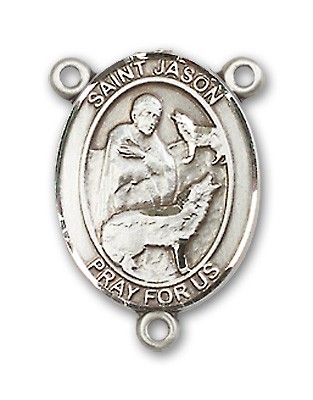 St. Jason Rosary Centerpiece Sterling Silver or Pewter - Sterling Silver