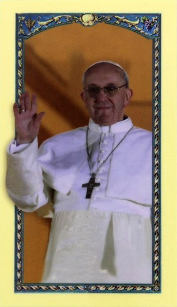 Pope Francis Laminated Prayer Cards - 1 Prayer Card .99 each