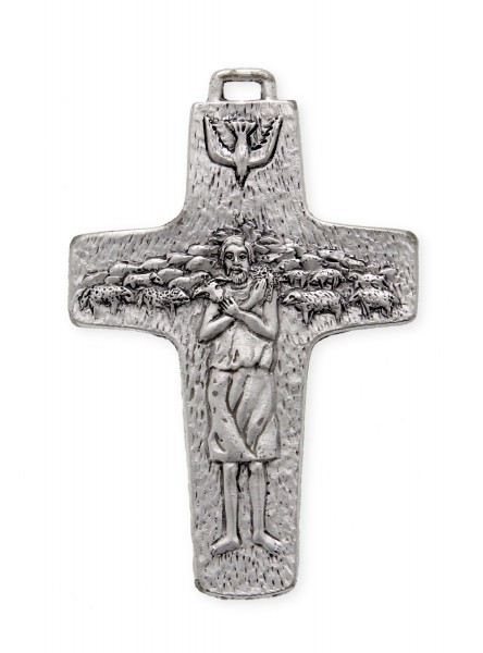 Pope Francis Pectoral Cross 4&quot; - Silver