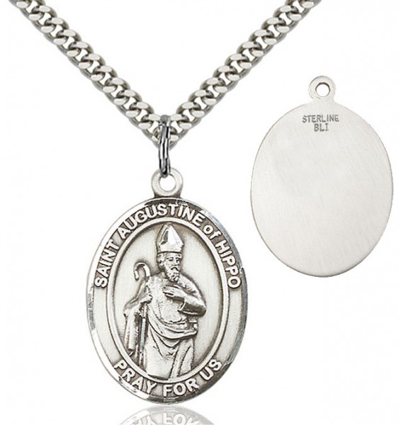 St. Augustine of Hippo Medal - Sterling Silver