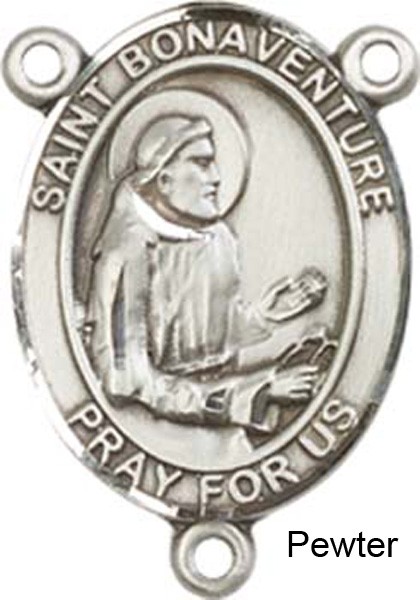 St. Bonaventure Rosary Centerpiece Sterling Silver or Pewter - Pewter