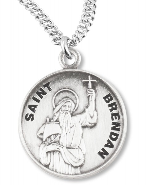 St. Brendan Medal - Sterling Silver