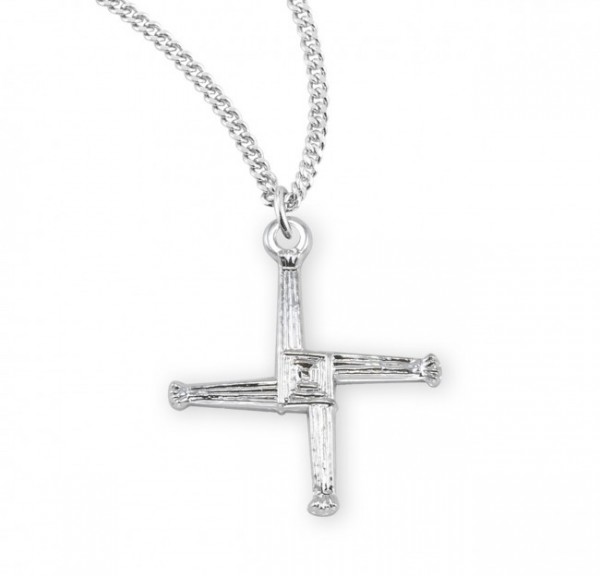 St. Brigid Sterling Silver Cross Pendant - Sterling Silver