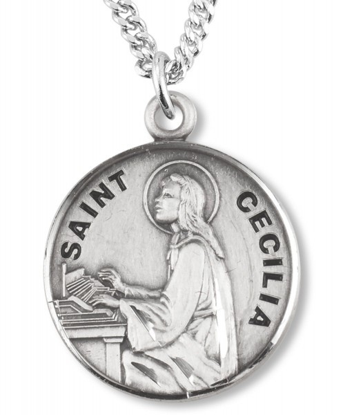 St. Cecilia Medal - Sterling Silver