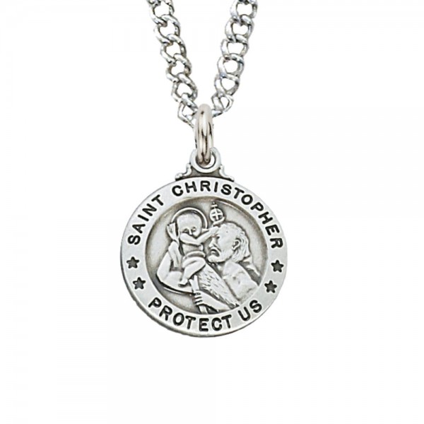 St. Christopher Medal - Smaller - Silver