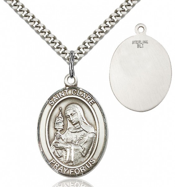 St. Clare of Assisi Medal - Sterling Silver