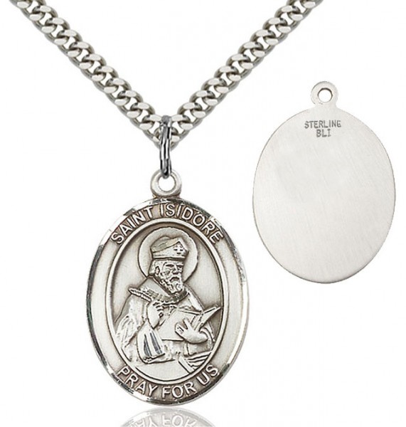 St. Isidore of Seville Medal - Sterling Silver