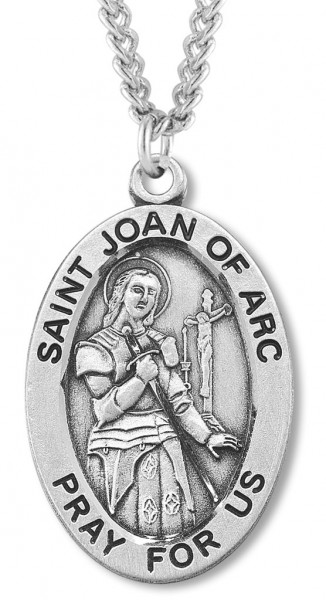 St. Joan of Arc Medal Sterling Silver - Sterling Silver