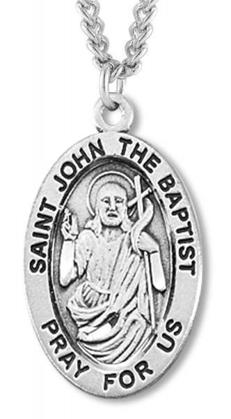 St. John the Baptist Medal Sterling Silver - Sterling Silver