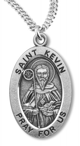 St. Kevin Medal Sterling Silver - Sterling Silver