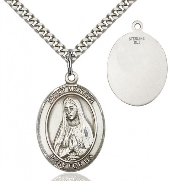 St. Martha Medal - Sterling Silver