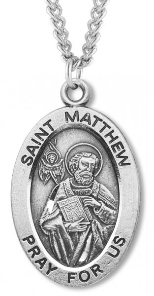 St. Matthew Medal Sterling Silver - Sterling Silver