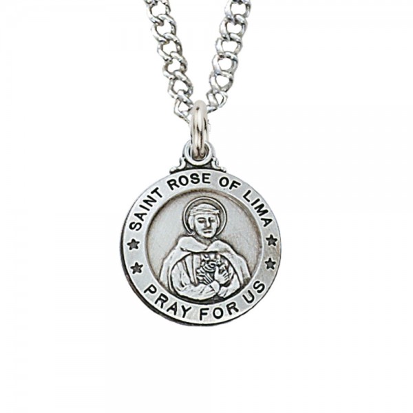 St. Rose of Lima Medal - Smaller - Silver