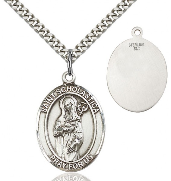 St. Scholastica Medal - Sterling Silver