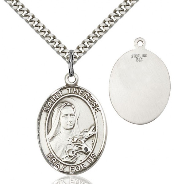 St. Therese of Lisieux Medal - Sterling Silver