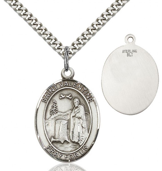 St. Valentine of Rome Medal - Sterling Silver