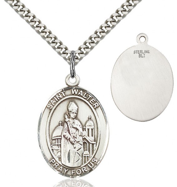 St. Walter of Pontnoise Medal - Sterling Silver