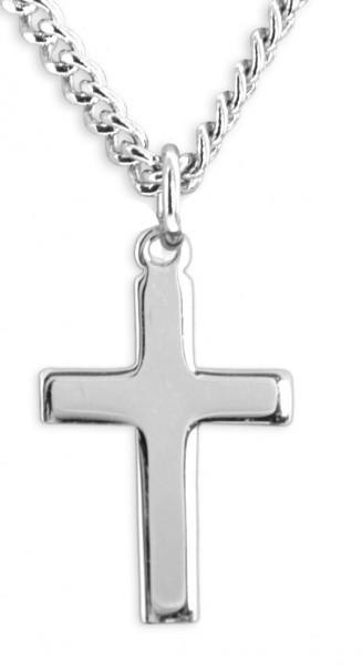 Women or Teen High Polish Cross Pendant - Sterling Silver