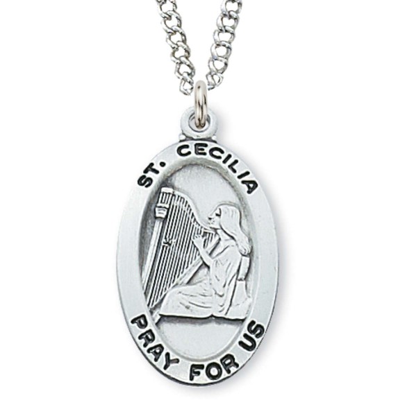 Women's St. Cecilia Medal Sterling Silver - Silver