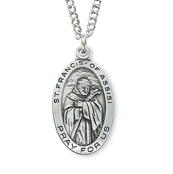 Women's St. Francis of Assisi Medal Sterling Silver - Silver