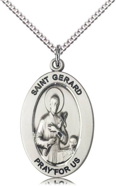 Women's St. Gerard of Expectant Mothers Necklace - Sterling Silver