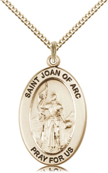 Women's St. Joan of Arc of Soldiers Necklace - Gold Filled
