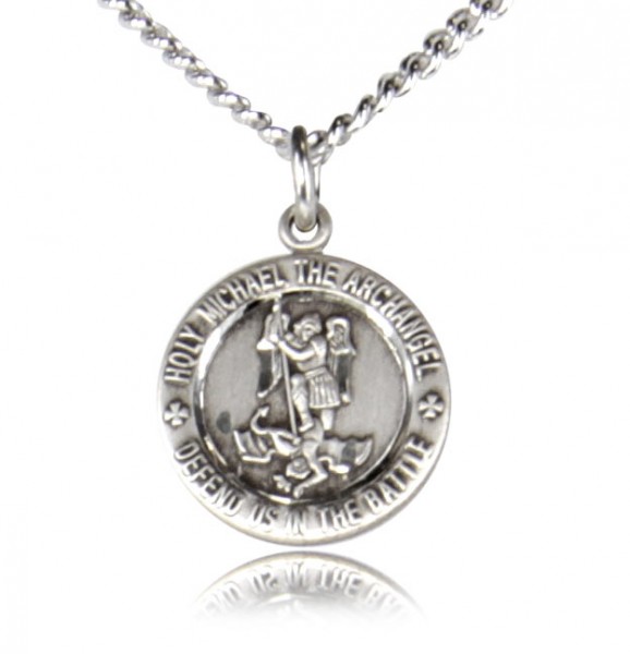 Child or Youth St. Michael Medal Sterling Silver - Sterling Silver