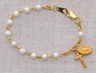 Baby Rosary Bracelet with Pearls