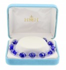 Blue Venetian Glass Rosary Bracelet - 10mm