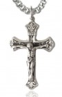 Classic Crucifix Pendant with Fleur de Lis Tips